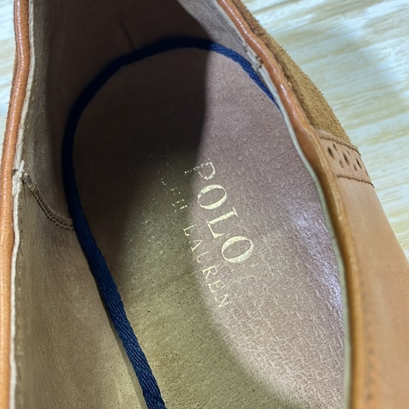 Polo by Ralph Lauren mens 11.5 brown suede leather lace up derby shoes EUC - Picture 3 of 8